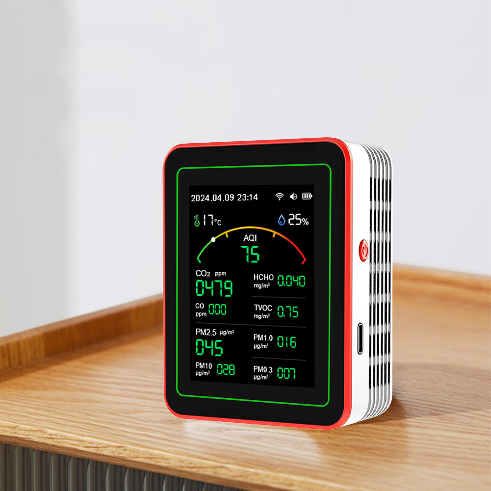 Woodworking App - WiFi 15-in-1 Draagbare AQI PM0.3 PM1.0