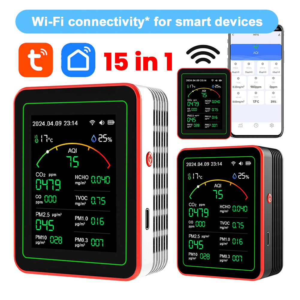 Woodworking App - Tuya WiFi 15-in-1 Huishoudelijke CO CO2