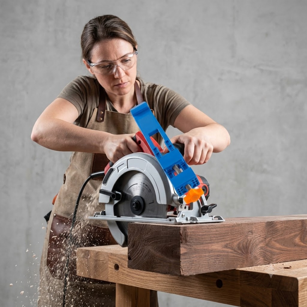 Woodworking Electric Saw - Duurzame ABS elektrische cirkelzaag, zware precisie-snijtool