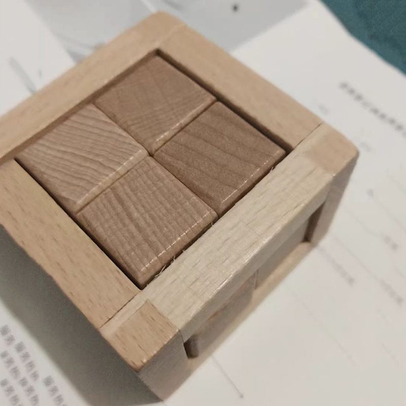 Woodworking For Beginners - Educatief ontstrikkingsspeelgoed In elkaar grijpende puzzelkubus