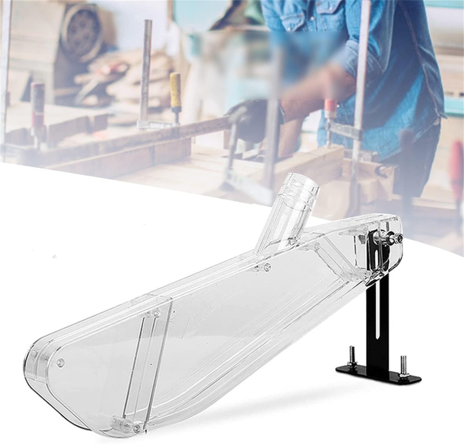 Woodworking Electric Saw - Beschermhoes voor houtbewerkingstafelzaag Transparante stofafzuigkap voor