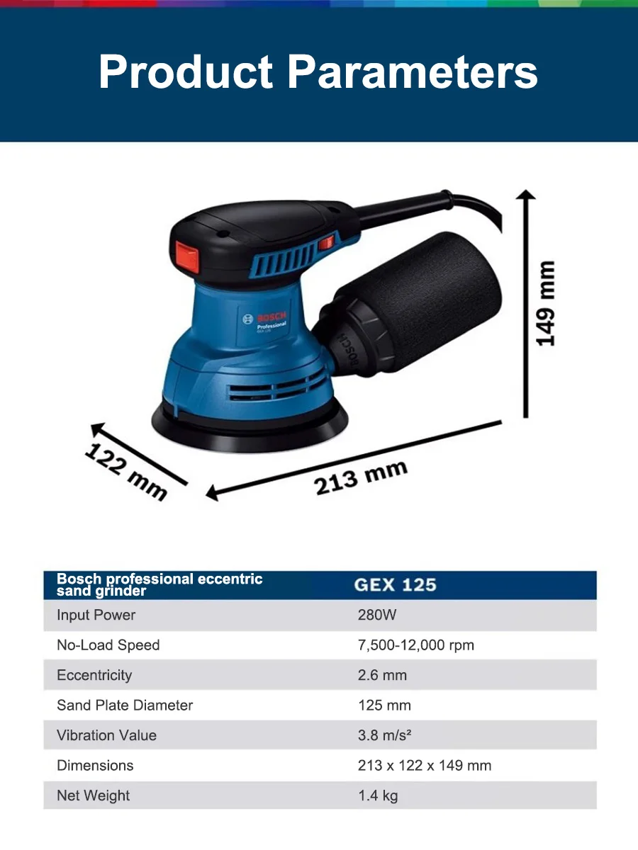 Bosch GEX125 280W Multifunctio - Woodworking Machinery recensie en prijs