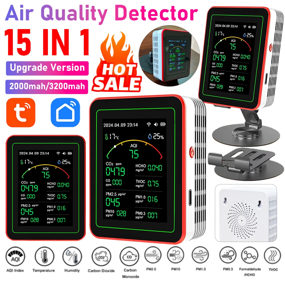 Tuya WiFi 15-in-1 Indoor Air Q - Woodworking App recensie en prijs