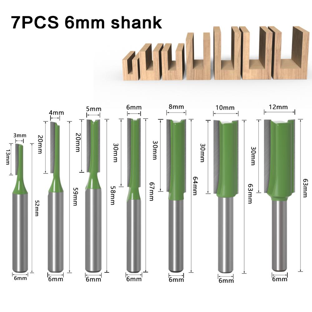1-7pcs 6mm 1/4 inch Schacht En - Woodworking Nc recensie en prijs